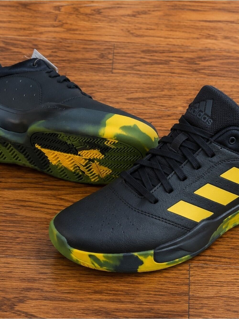 Adidas Black & Yellow Athletic Sneakers | New With Tags | Camo Sole Detail. - Picture 4 of 6